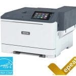 Vue de gauche de l'imprimante couleur Xerox® C410 Vue de gauche de l'imprimante couleur Xerox® C410