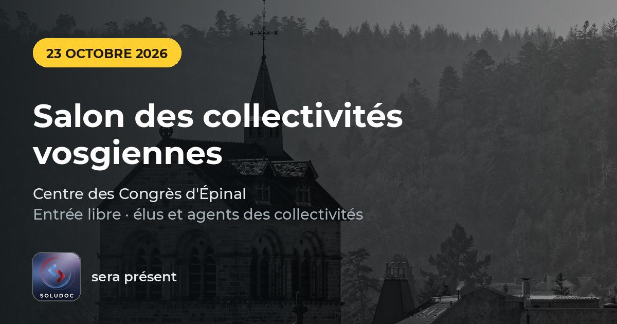 SOLUDOC au Salon des collectivités vosgiennes 2026 à Épinal